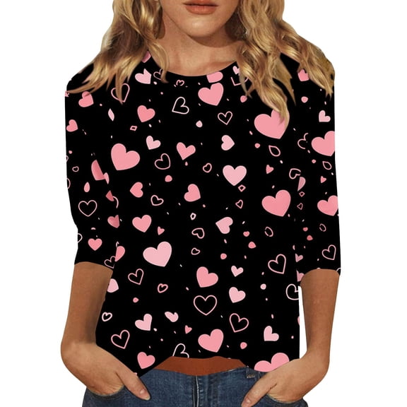 Womens Long Sleeve Tops Tees For Fashion Casual Round Neck Long Sleeve Printed T Shirt Top T Shirts For Women