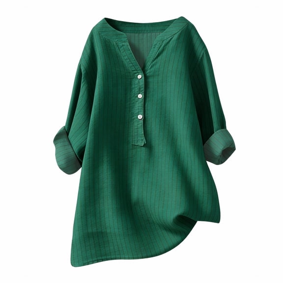 Womens Long Sleeve Tops V Neck Button Down Short Sleeve Casual Basic Trendy Tops