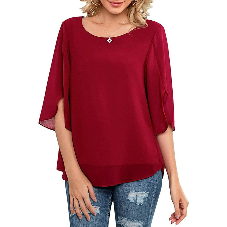 women's long sleeve t shirts walmart