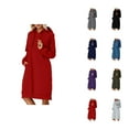 thumbnail image 1 of Womens Long Sleeve Tops Women's Solid Color Sweatshirt Women's Casual Hooded Sweater Dress Split Hem Long Sleeve Pullover Tunic Top For Daily Wear In Fall And Winter, 1 of 8