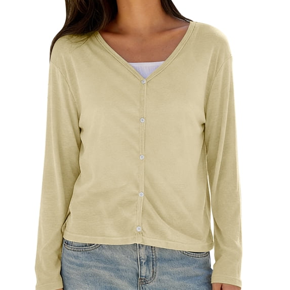 Womens Long Sleeve UV Sun Protection Shirts Button Down Open Front Tops Lightweight Cardigan for Daily Wear