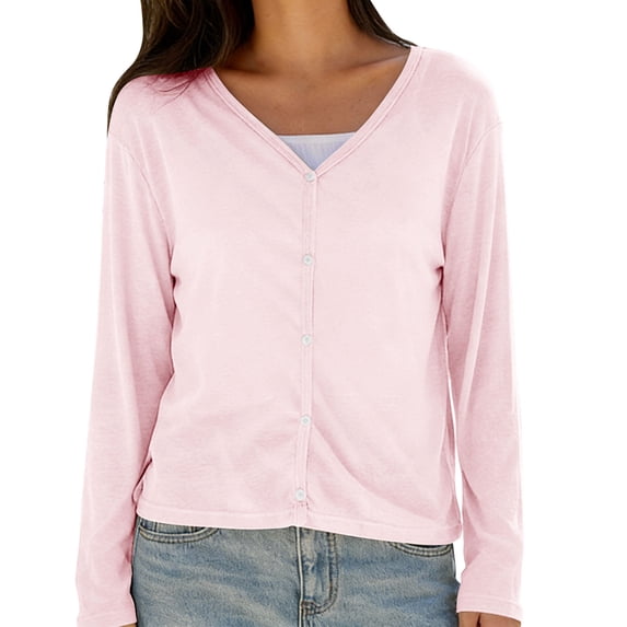 Womens Long Sleeve UV Sun Protection Shirts Button Down Open Front Tops Lightweight Cardigan for Daily Wear