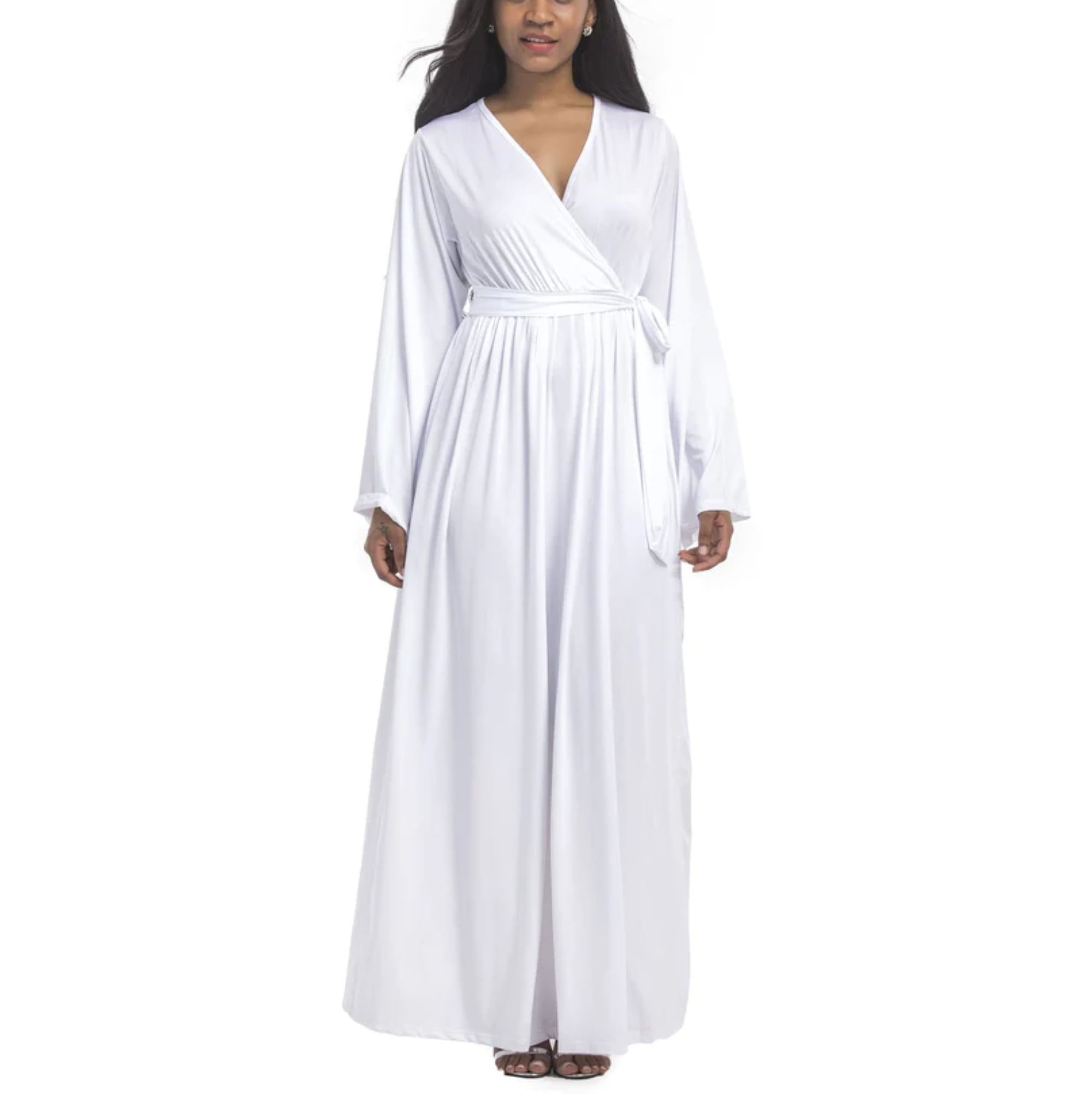 chinese dress ladies Gathered Waist A-Line Maxi Dress – shopaleena main image 0