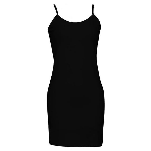 Womens Long Thin Strap Camisole - Black