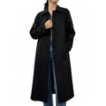thumbnail image 1 of Womens Long Trench Coat Single Breasted Oversized Windproof Classic Lapel Fall Overcoat, 1 of 6