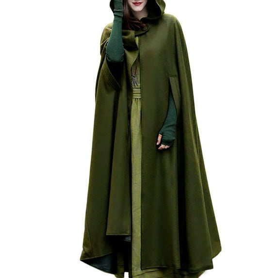 Womens Long Trench Coats Open Front Cardigan Jackets Coats Cape Cloak Poncho Windbreaker Ladies Winter Parka Outwear Coats Winter/Fall Cloak with Loose Shawl Coats Long Cloak Jackets