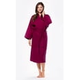 thumbnail image 1 of Womens Long Waffle Kimono Lightweight Cotton Robe, Hotel Spa Bathrobe for Women  - Adult - Unisex - Wine Red - One Size, 1 of 12
