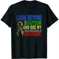 thumbnail image 1 of Womens Look Beyond 2 Autism Sister Cotton T-Shirt Black 2X-Large, 1 of 5