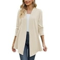 thumbnail image 1 of Womens Loose Fashion Casual Open Front Long Sleeve Knit Cable Cardigan Knitted Coat Size L, 1 of 9