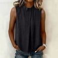 thumbnail image 1 of Womens Loose Fit Casual Flowy Tank Tops Square Neck Trendy Sleeveless Summer Tops Clothes Spring Outfits 2026 Casual Linen Top Fashion Clothing Black XXL, 1 of 6
