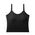 thumbnail image 1 of Womens Loose Fit Casual Tank Tops for Women Scoop Neck Top Going Out Basic Built In Cup Bra Summer Tops Layering And Everyday Wear, 1 of 2