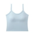 thumbnail image 1 of Womens Loose Fit Casual Tank Tops for Women Scoop Neck Top Going Out Basic Built In Cup Bra Summer Tops Layering And Everyday Wear, 1 of 2