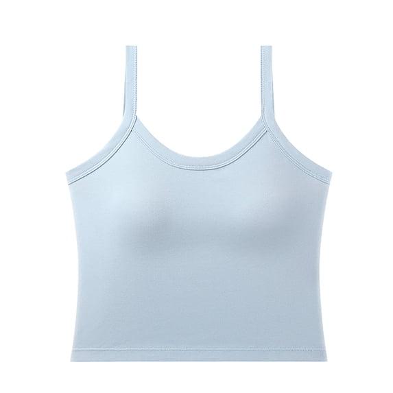 Womens Loose Fit Casual Tank Tops for Women Scoop Neck Top Going Out Basic Built In Cup Bra Summer Tops Layering And Everyday Wear