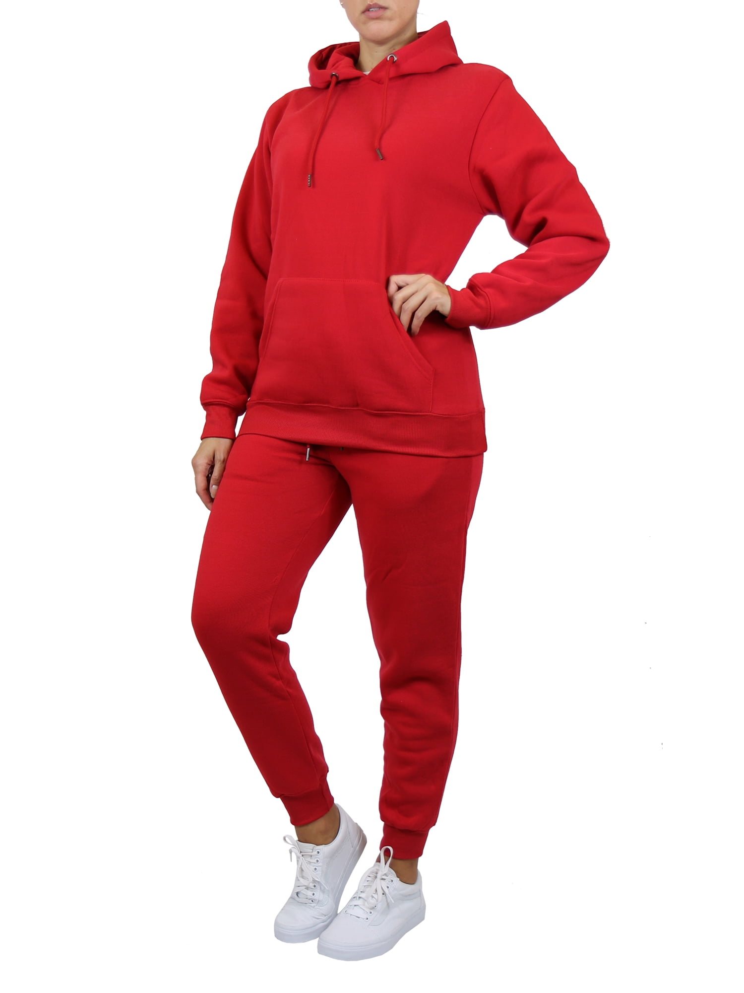 Pullover Hoodie With Undershirt And Cuffed Jogger