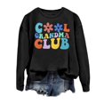 Womens Loose Fit No Hood Sweatshirts Trendy Long Sleeve Cool Grandma ...