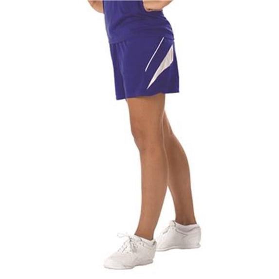 Womens Loose Fit Track Shorts, Red & White - Large