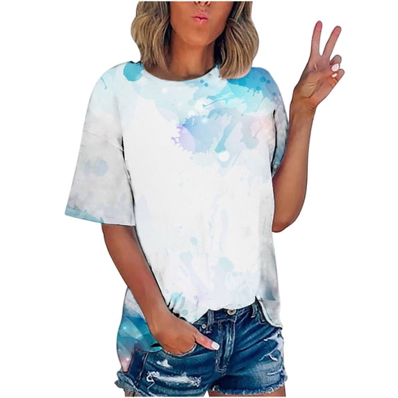 Womens Loose Fit Tshirts Short Sleeve Summer Tops Casual Workout Yoga Tunic T Shirts Tops 2026 Trendy