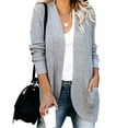 thumbnail image 1 of Womens Loose Open Front Long Sleeve Casual Knit Sweaters Coat with Pockets, 1 of 2