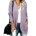 thumbnail image 1 of Womens Loose Open Front Long Sleeve Casual Knit Sweaters Coat with Pockets, 1 of 2