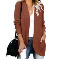 thumbnail image 1 of Womens Loose Open Front Long Sleeve Casual Knit Sweaters Coat with Pockets, 1 of 2