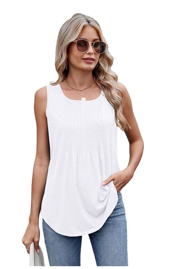 Womens Loose Tank Tops White S