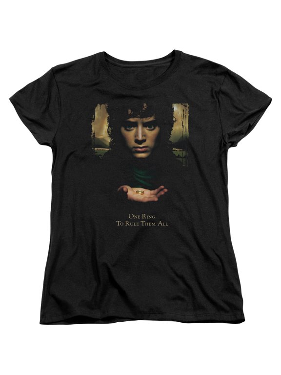 Womens: Lord Of The Rings - Frodo One Ring Apparel Womens T-Shirts - Black