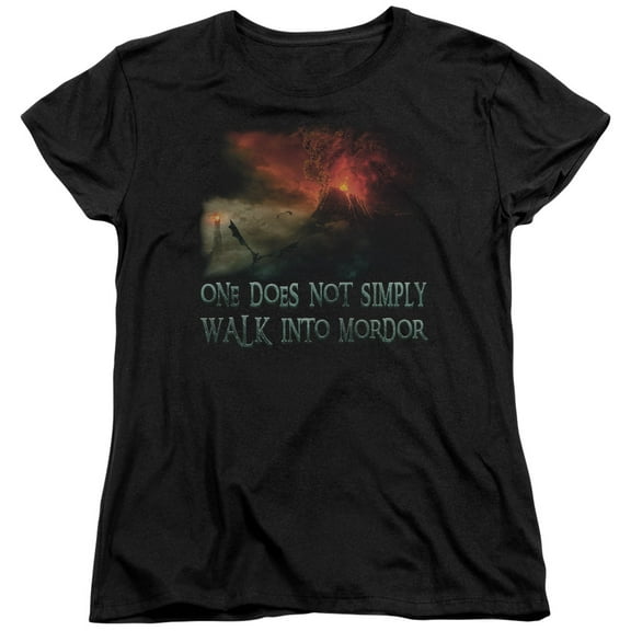 Womens: Lord Of The Rings - Walk In Mordor Apparel Womens T-Shirts - Black