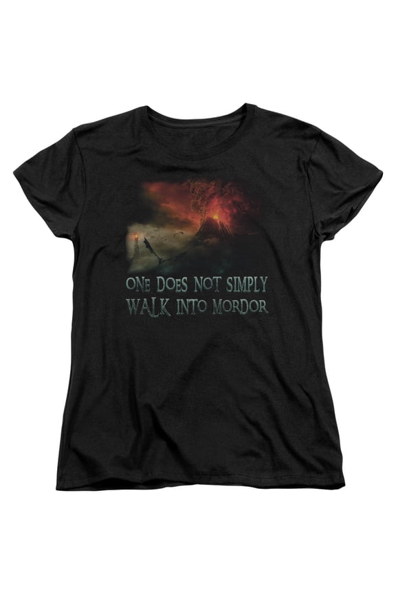 Womens: Lord Of The Rings - Walk In Mordor Apparel Womens T-Shirts - Black