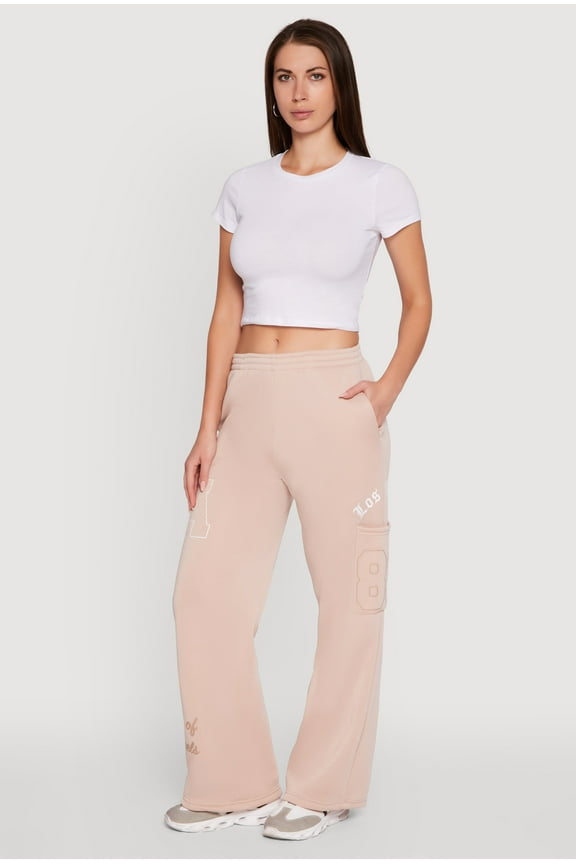 Womens Los Angeles Graphic  Wide Leg Sweatpants