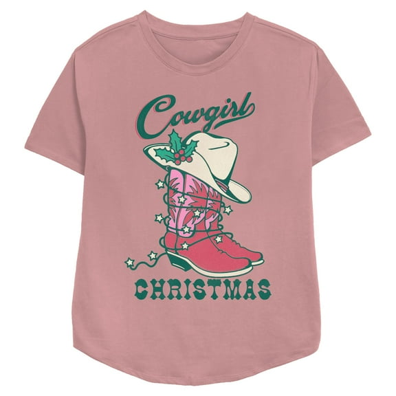 Womens Lost Gods Cowgirl Boot Christmas T Shirt
