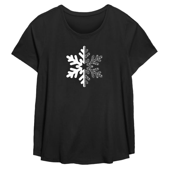 Womens Lost Gods Cute Snowflake Pattern T Shirt