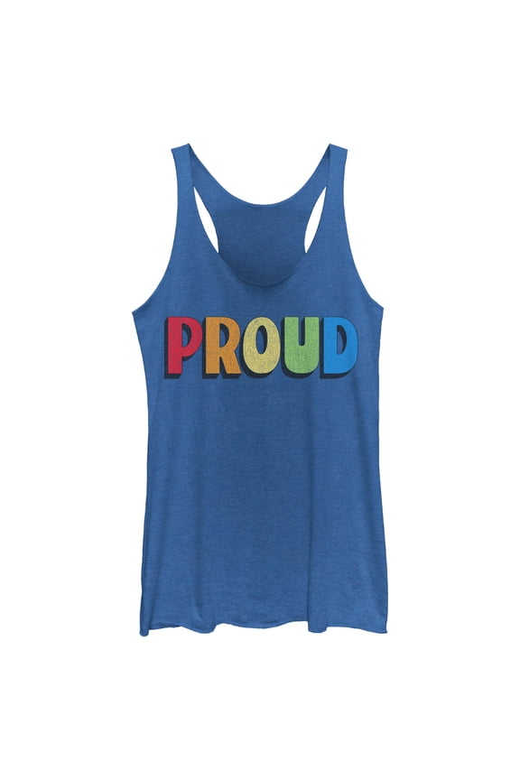 Womens Lost Gods Distressed Proud Logo Racerback Tank