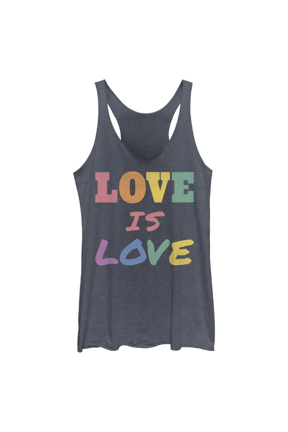 Womens Lost Gods Love Is Love Quote Racerback Tank