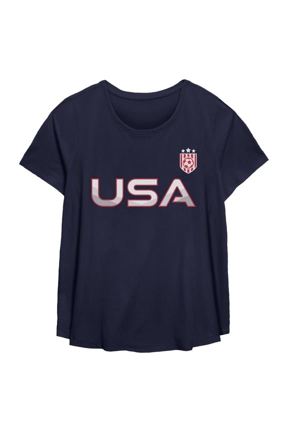 Womens Lost Gods USA Active Crest T Shirt