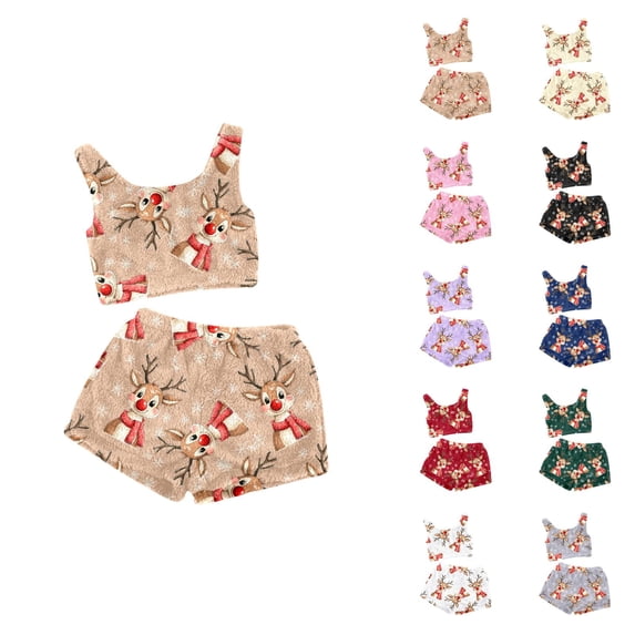 Womens Lounge Set – Travel Pajama Shorts Set Women's Two Piece Casual Set Solid Color Tank Top And Shorts Comfortable Sleepwear And Loungewear Outfit