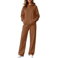 thumbnail image 1 of Womens Lounge Sets 2 Piece Outfits Oversized Hoodie Matching Baggy Sweatpants Fall Winter Tracksuit Workout Sets, 1 of 6
