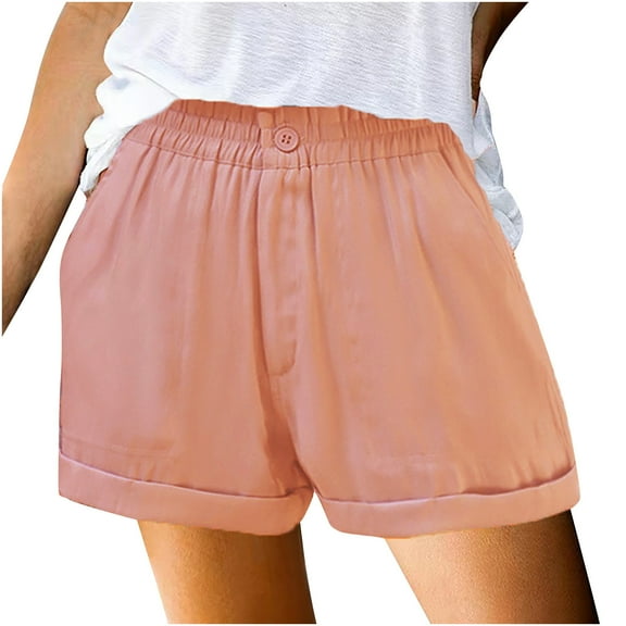 Womens Lounge Shorts for Summer High Waist Casual Loose Solid Color Comfy Lightweight Short Pants for Women