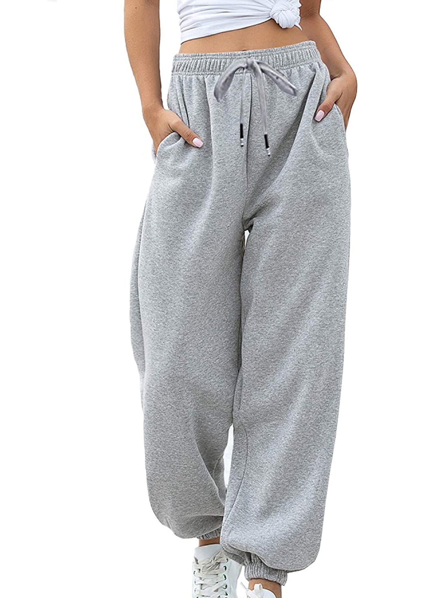 High waisted drawstring joggers hotsell