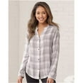 thumbnail image 1 of Womens Loungelite Button-Back Shirt, Black & White Plaid - Extra Small, 1 of 1