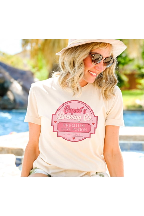 Womens Love Day Shirt, Love Cupid'S Brewing Shirt, Love Day Shirt, Love Shirt, Cute Trending Womens T-Shirt