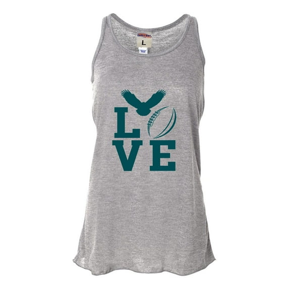 Womens Love Football Philadelphia Flowy Racerback Tank Top T-Shirt