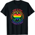 thumbnail image 1 of Womens Love Human Rights Kindness Lgbt Gay Pride Rainbow Science T-Shirt White 4X-Large, 1 of 5