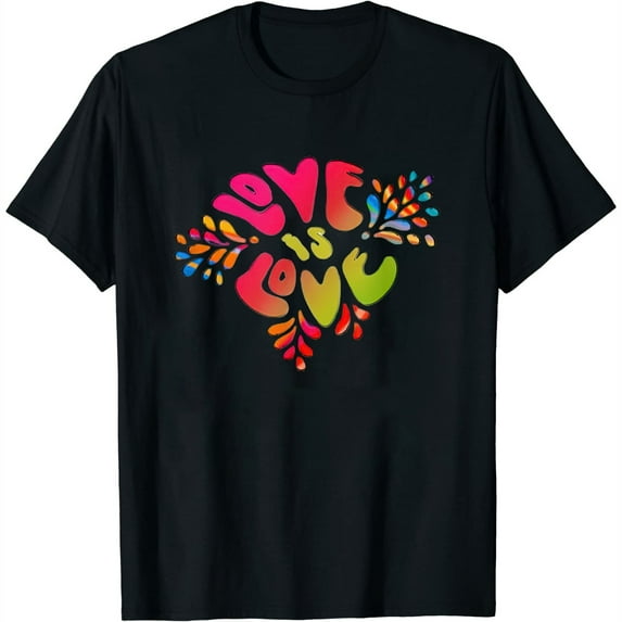 Womens Love Is Love | Lgbt Gay Pride 2019 Equality Graphic T-Shirt Black 4X-Large