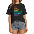 thumbnail image 1 of Womens Love Liberty Equality Human Rights Social Justice Kindness T-Shirt, 1 of 5
