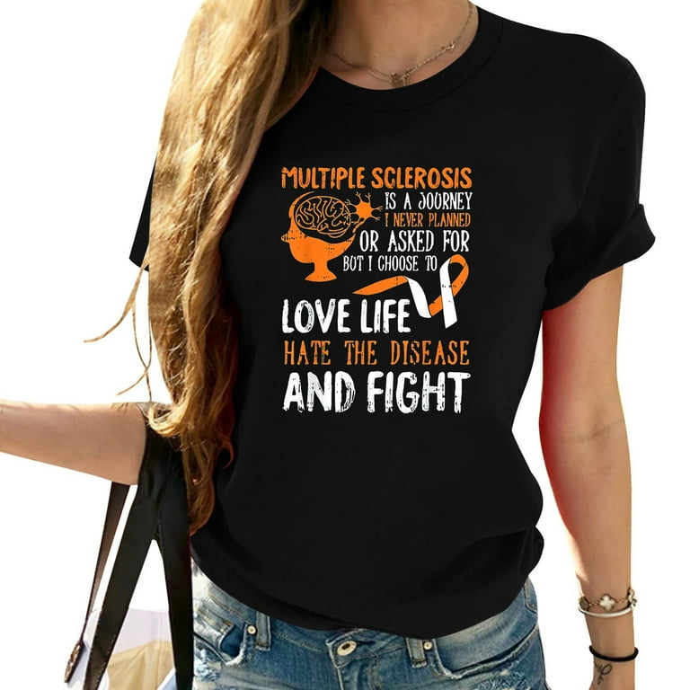 Multiple Sclerosis Awareness Costume Ms Warrior Gift T-Shirt Multiple Sclerosis Awareness Costume Ms Warrior Gift T-Shirt