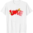 thumbnail image 1 of Womens Love Red Heart Valentine'S Day Gifts T-Shirt White X-Large, 1 of 5