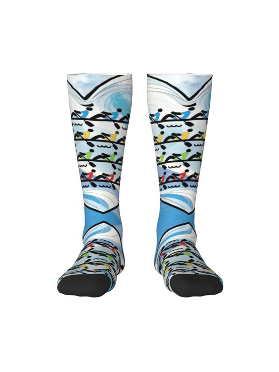 Womens Love Rowing In Sea Knee High Socks Comfy Thermal Boot Long Socks