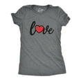 thumbnail image 1 of Womens Love Script Heart T Shirt Cute Flirty Date Tee Womens Graphic Tees, 1 of 7