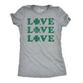 thumbnail image 1 of Womens Love Shamrock T Shirt Cute Four Leaf Clover Saint Patricks Day Tee Womens Graphic Tees, 1 of 7