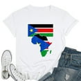 thumbnail image 1 of Womens Love South Sudan With Sudanese Flag In Africa Map T-Shirt White Large, 1 of 5